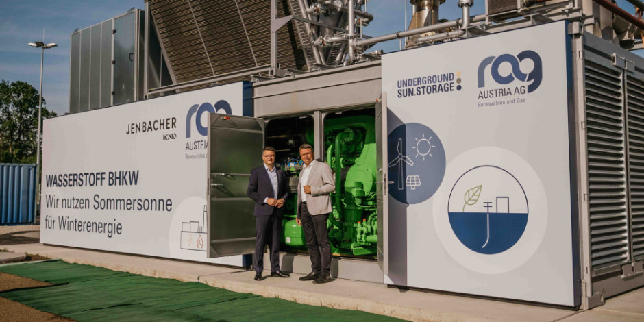 INNIO Group's innovative hydrogen energy solution for a RAG Austria plant harnesses summer sun for power and heat in winter - Foto